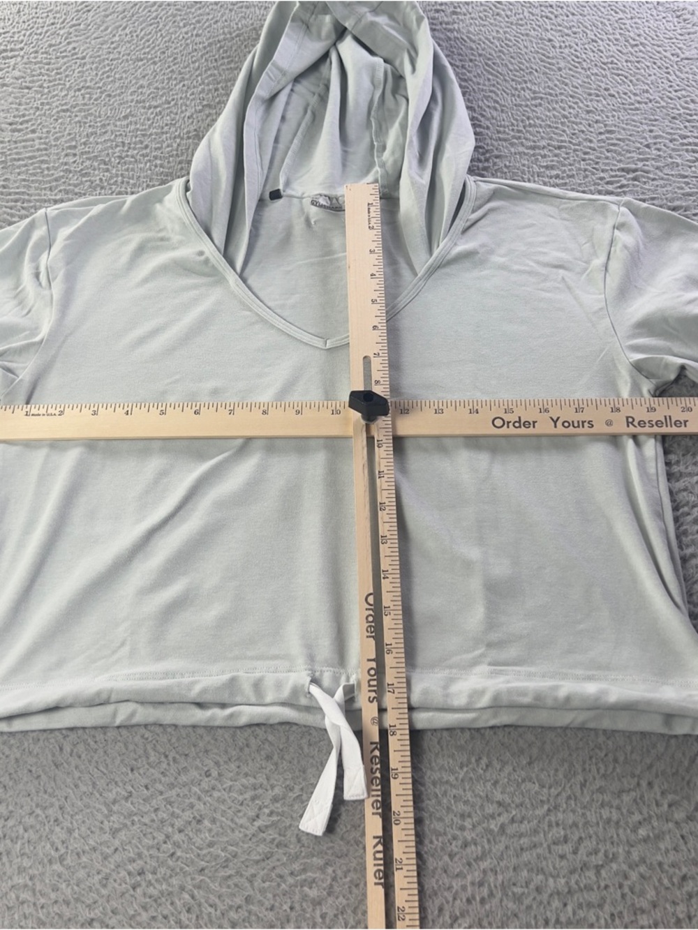 Gymshark Hoodie Womens Medium Light Green Cropped Long Sleeve Athletic Preppy - Picture 7 of 7